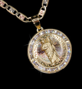 Cadena Medalla Oro 18k