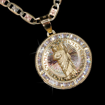 Cadena Medalla Oro 18k