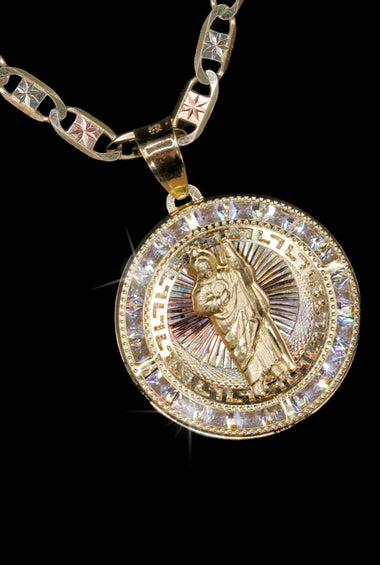 Cadena Medalla Oro 18k